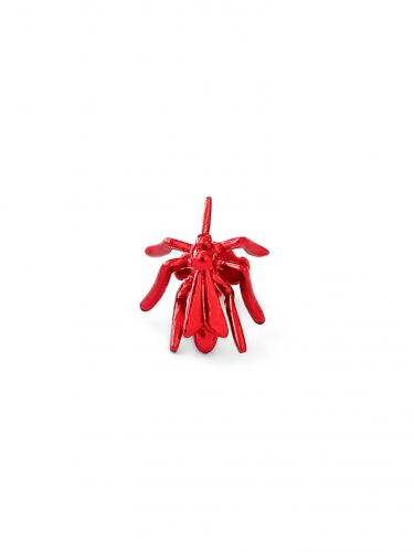 Серебряная моносерьга «Комар ВАСилий» red