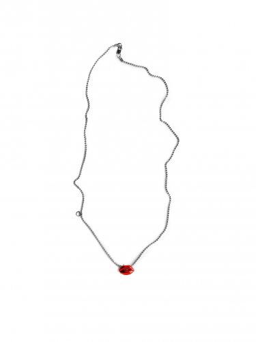Серебряное колье «Поцелованная» red