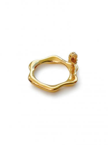 Серебряная моносерьга «Расцветай» gold