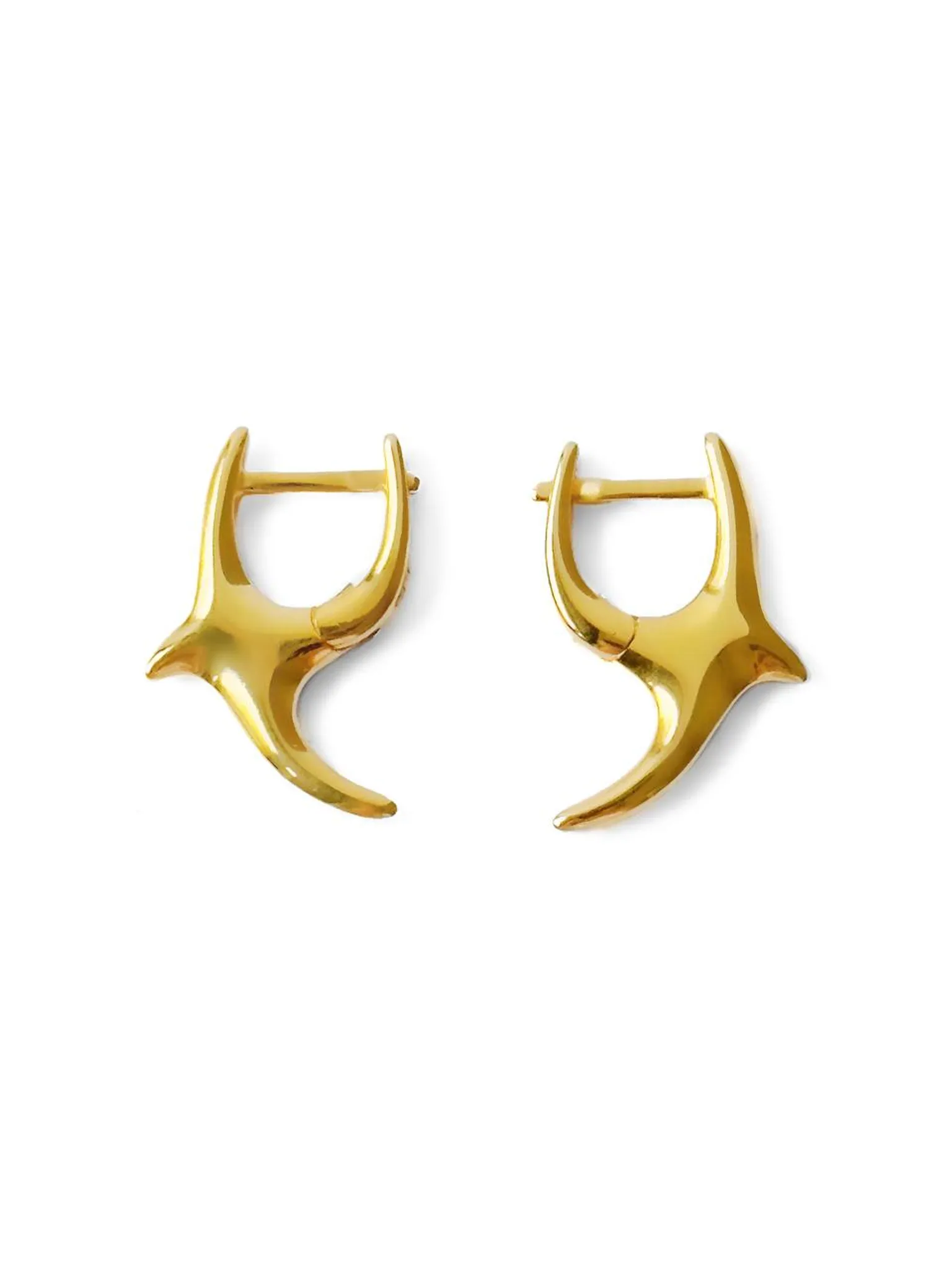 Серебряные серьги «Птицы» gold