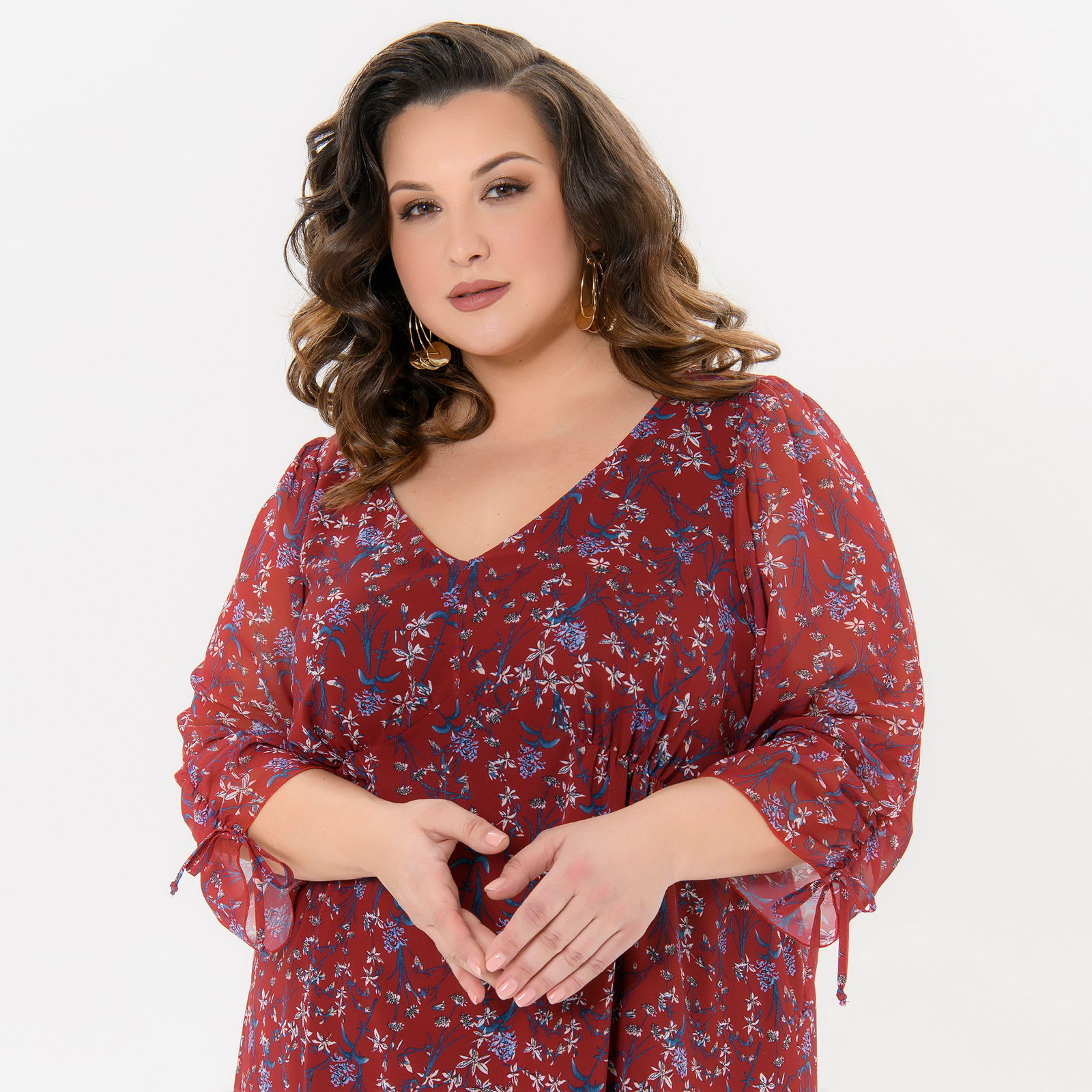 Платье коктейльное, шифон принт