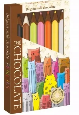 Фигурный молочный шоколад «Разноцветные карандаши» THE CHOCOLATE Cats  100гр 