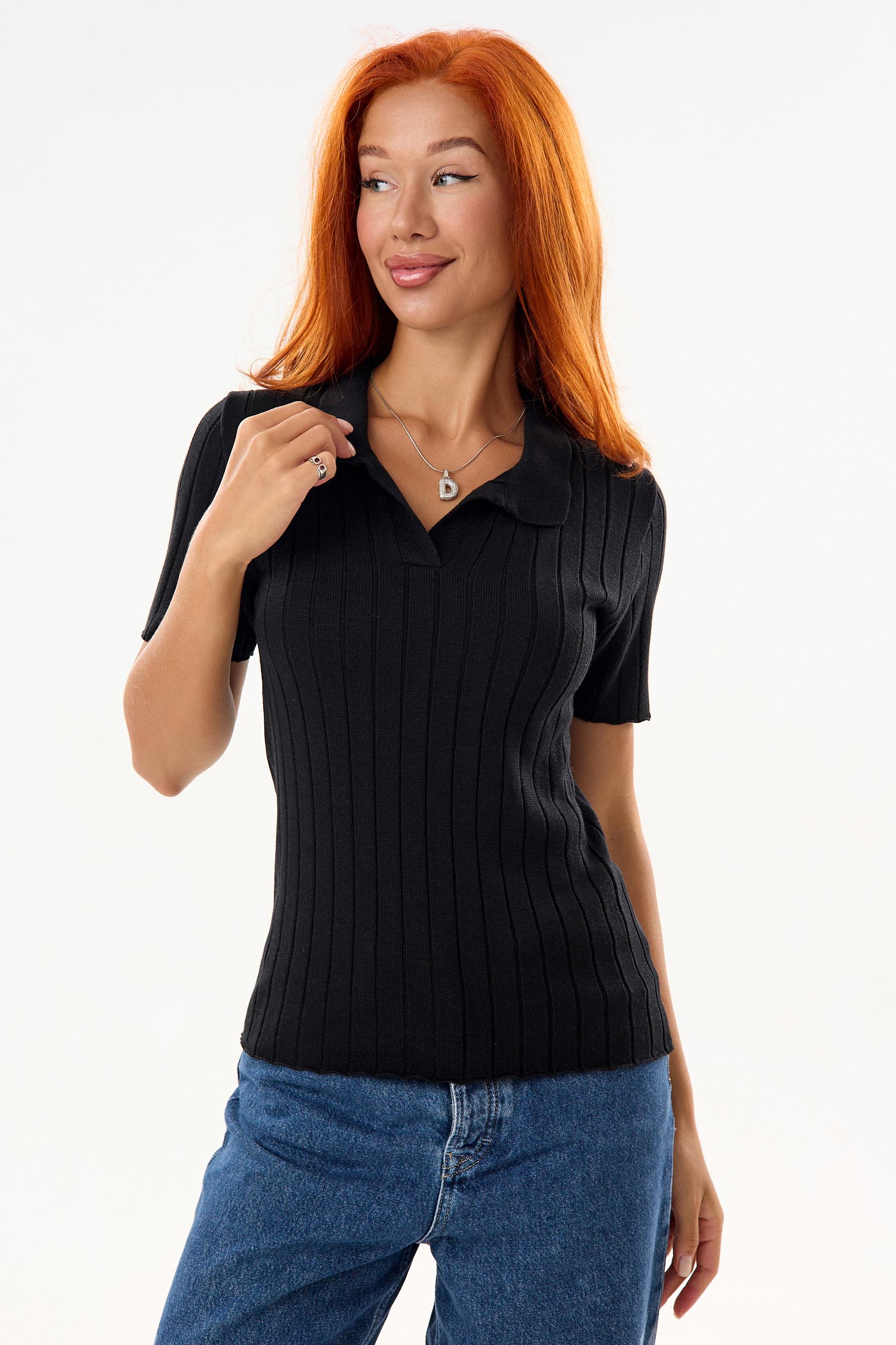 Футболка женская вязаная Поло Ч Арт. 10518