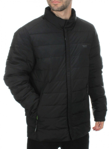 8747 BLACK Куртка мужская зимняя облегченная (150 гр. холлофайбер)