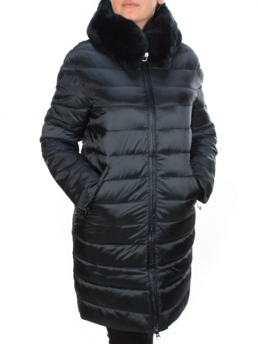 815-E03 DARK BLUE Пальто зимнее женское VISDEER (200 гр. тинсулейт)