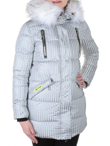 2037 GRAY Куртка зимняя облегченная женская Yixiangyuan
