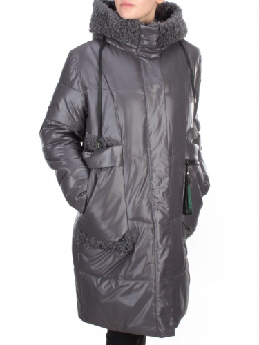 21-985 DARK GRAY Пальто зимнее женское AIKESDFRS (200 гр. холлофайбера)