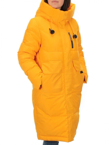 M-2258 YELLOW Пальто зимнее женское MEAJIATEER (био-пух)