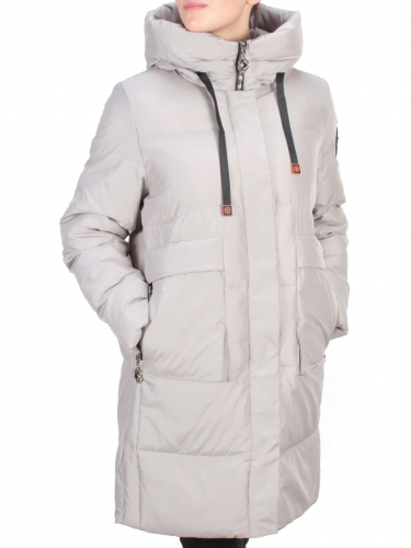 8966 LIGHT GRAY  Пальто зимнее женское CLOUD LAG CAT (200 гр. холлофайбер)