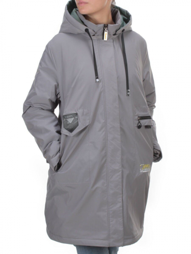22-908 GRAY Куртка демисезонная женская (100 гр. синтепон) PLOOEPLOO