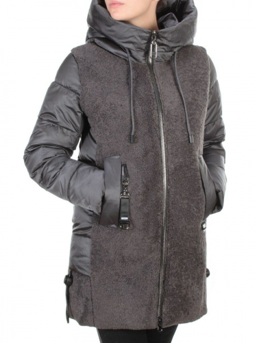 D6816 DARK GRAY Куртка зимняя женская  KARERSITER (200 гр. холлофайбера)