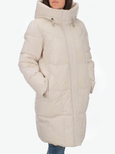 2301 LT. BEIGE Пальто зимнее женское Flance Rose (200 гр. холлофайбер)