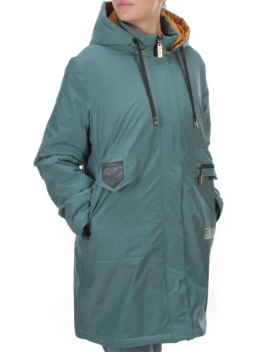 22-908 GRAY/GREEN Куртка демисезонная женская (100 гр. синтепон) PLOOEPLOO