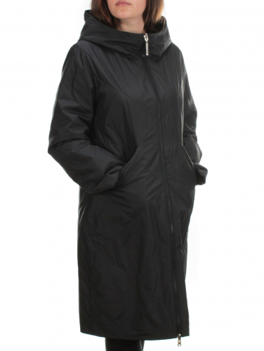 22098 BLACK Куртка демисезонная двухсторонняя женская (80 гр. синтепон)