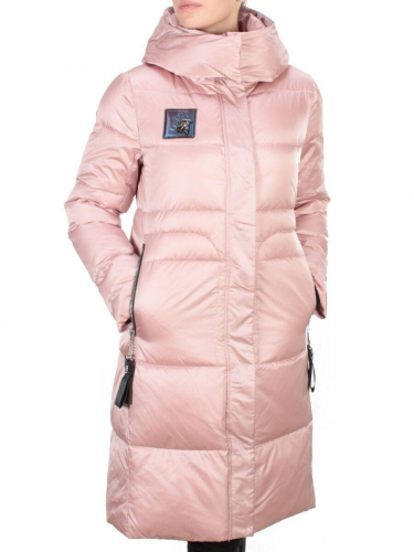 9110 PINK Пальто зимнее женское FLOWERROVE (200 гр. холлофайбера)
