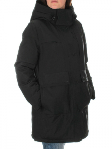 22352 BLACK Куртка зимняя женская (200 гр. холлофайбера)