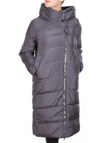 2118 GRAY Пальто зимнее женское MELISACITI (200 гр. холлофайбера)