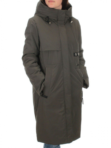 BM22913 DK.GRAY Пальто демисезонное женское (100 гр. синтепон)