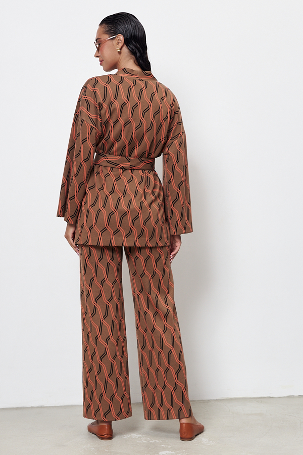 Ст.цена 4990р 70055у Кардиган и брюки коричневый