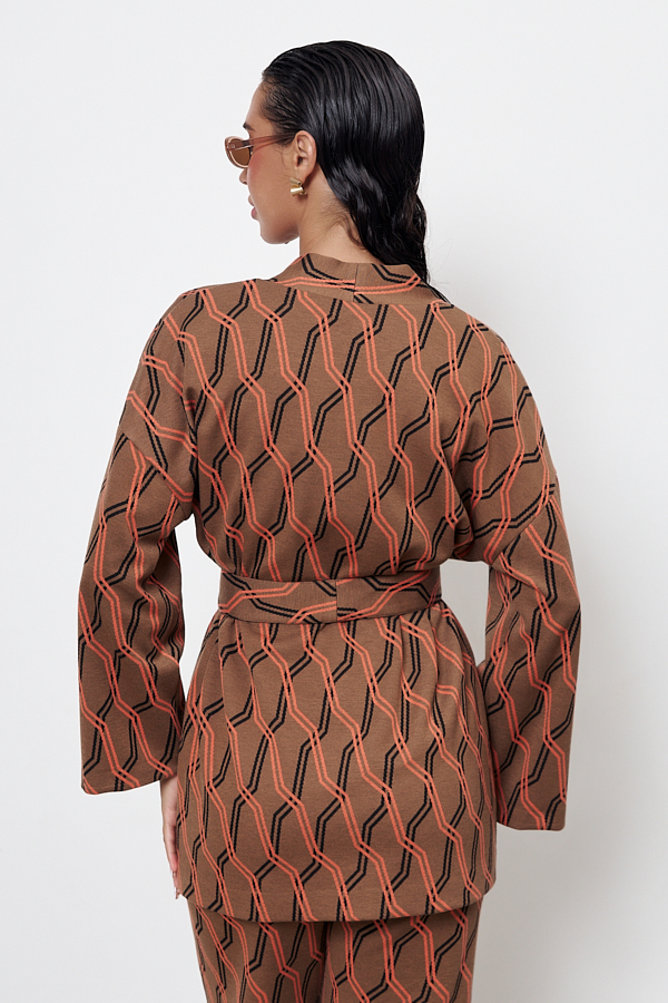 Ст.цена 4990р 70055у Кардиган и брюки коричневый