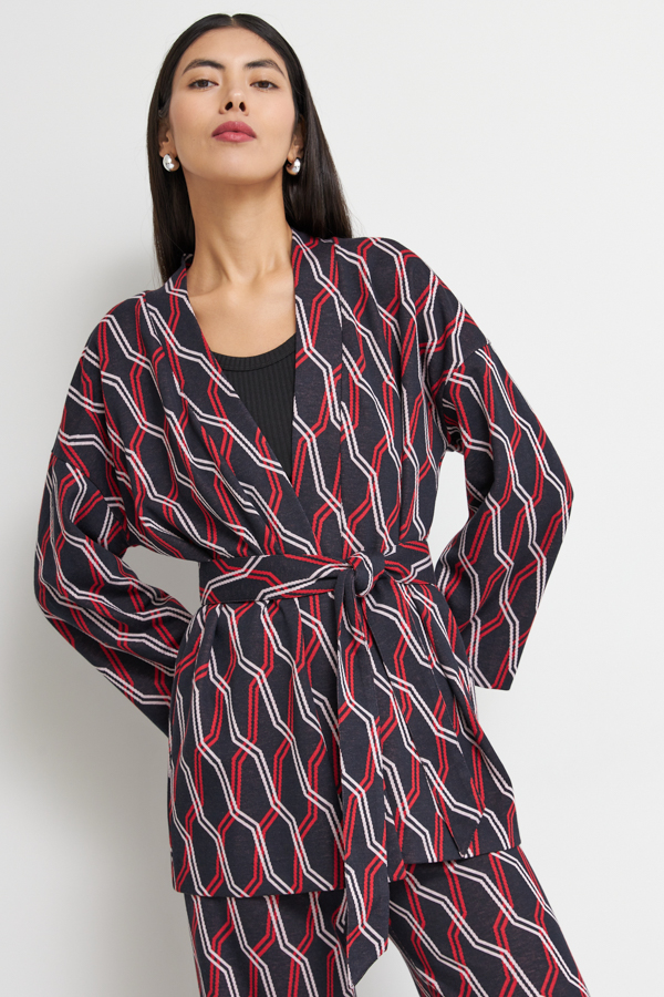 Ст.цена 4990р 70310 Кардиган и брюки синий