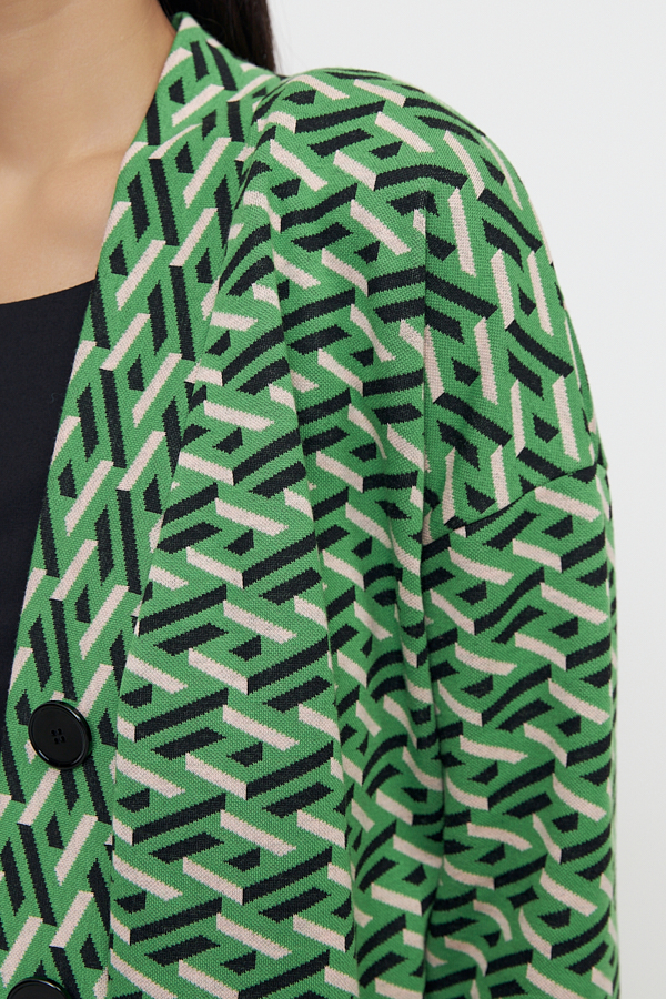 Ст.цена 4990р 70054 Кардиган и брюки зелёный