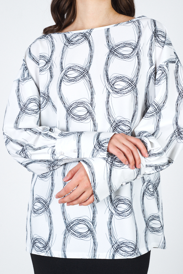 Ст.цена 2190р О-219 Блуза. Уцененный товар белый