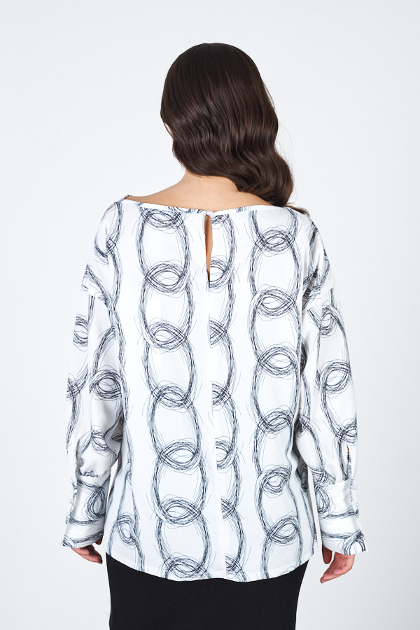 Ст.цена 2190р О-219 Блуза. Уцененный товар белый