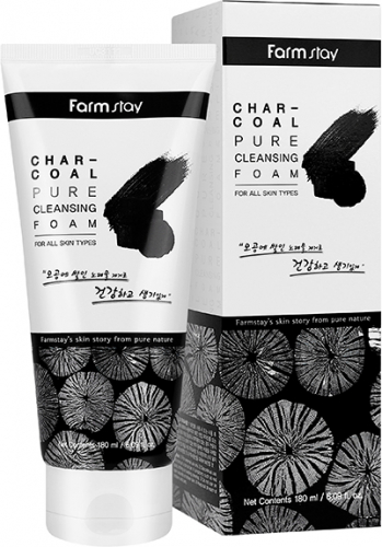 429 р.  477 р.  FARMSTAY Charcoal Pure Cleansing Foam Матирующая пенка для лица с древесным углем, 180 мл