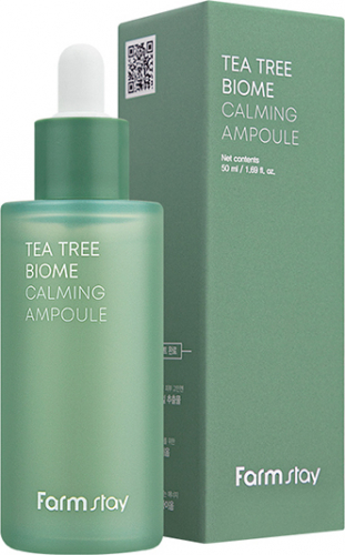 1260 р.  1400 р.  FARMSTAY Tea Tree Biome Calming Ampoule успокаивающая сыворотка для лица с чайным деревом, 50 мл
