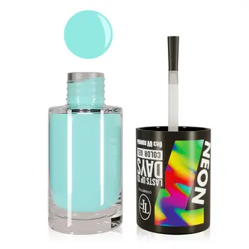 Triumpf Лак д/н COLOR GEL NEON тон 319 Light Breeze/бирюзово-голубой яркий (8мл).12