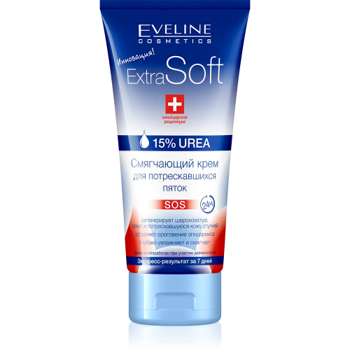 Eveline Extra Soft SOS Крем для потрескавшихся пяток Смягчающий 15% UREA (100мл).40