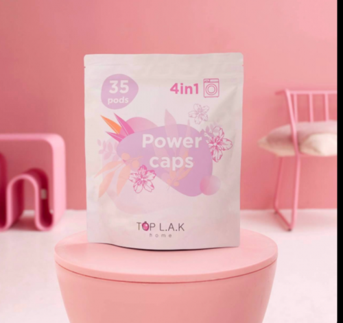 Капсулы для стирки POWER CAPS PINK 4 в 1 (refill)