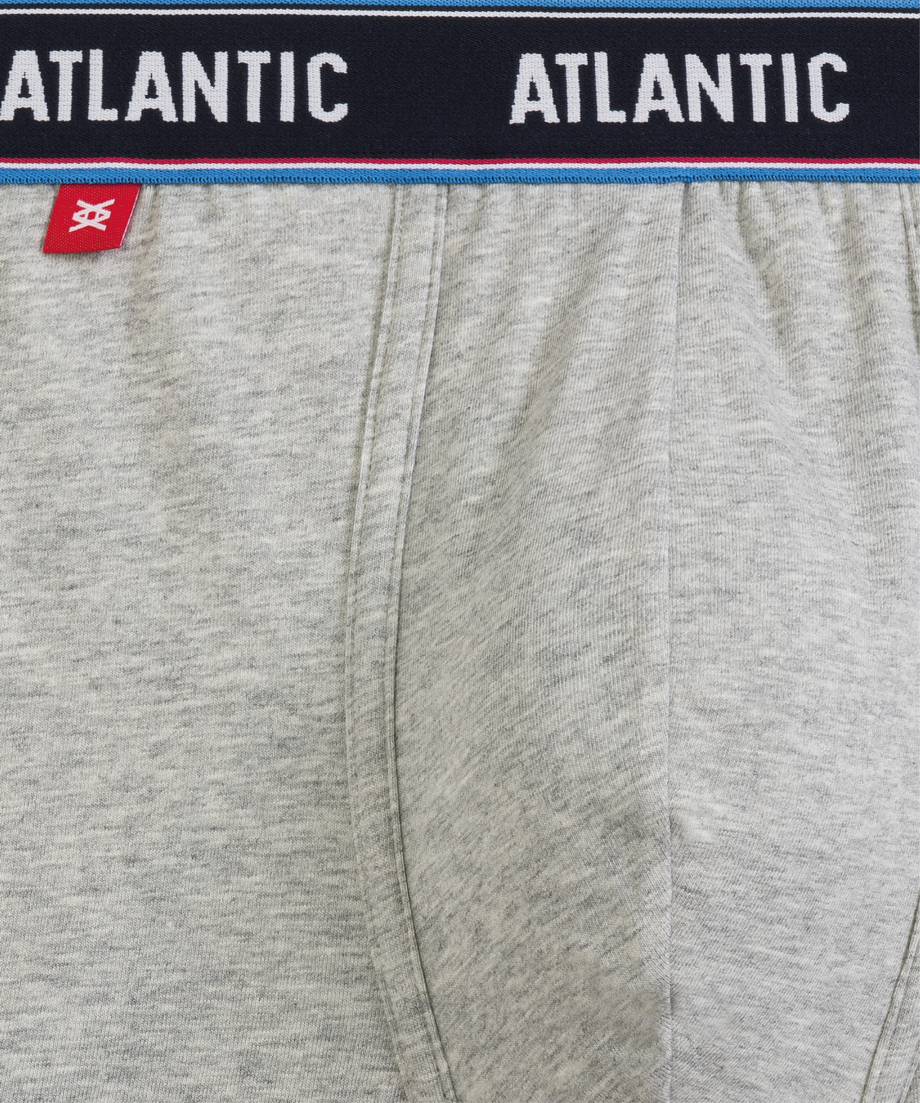 Ст.цена 3299р. Мужские трусы шорты Atlantic, набор из 3 шт., хлопок, темно-синие + коралловые + серый меланж, 3MH-214