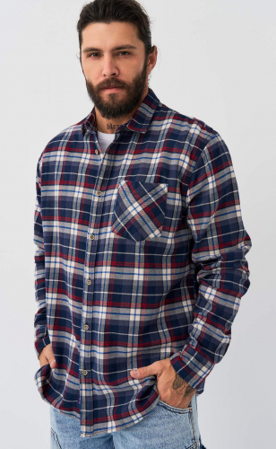 Рубашка F521-0460 blue-red
