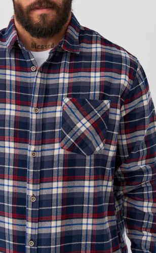Рубашка F521-0460 blue-red