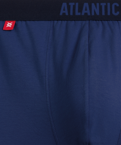 Мужские трусы шорты Atlantic, набор из 3 шт., хлопок, темно-голубые + светло-голубые + индиго, 3MH-011