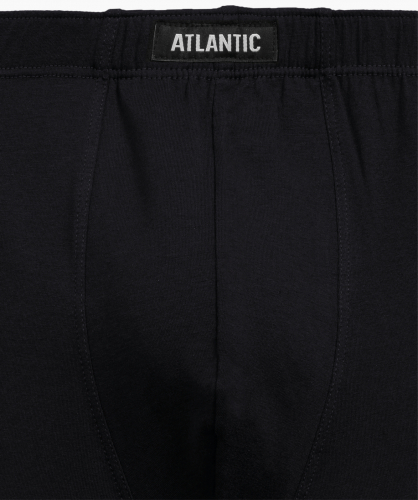 Мужские трусы шорты удлиненные Atlantic, набор 2 шт., хлопок, черные + изумрудные, 2MH-173