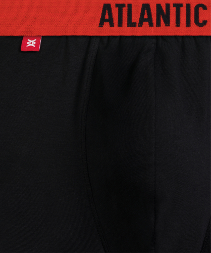 Мужские трусы шорты Atlantic, набор из 5 шт., хлопок, черные, 5SMH-004