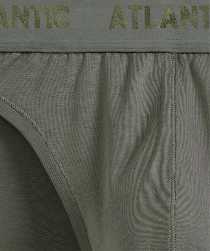 Мужские трусы слипы спорт Atlantic, 1 шт. в уп., пима хлопок, хаки, MP-1583