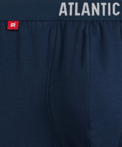 Мужские трусы шорты Atlantic, набор из 3 шт., хлопок, голубые + темно-голубые + светло-зеленые, 3MH-011