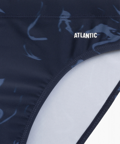 Плавки мужские спорт Atlantic, 1 шт. в уп., полиамид, темно-синие + голубые, KMT-339