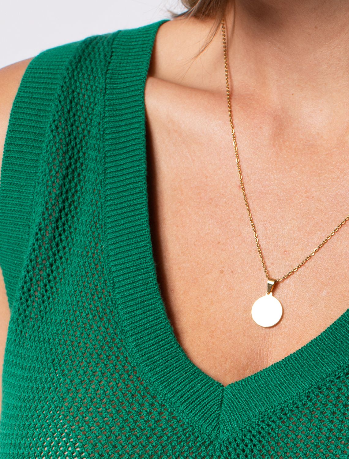 Ст.цена 1490р Летний топ полупрозрачной вязки из хлопка D33.010 зеленый