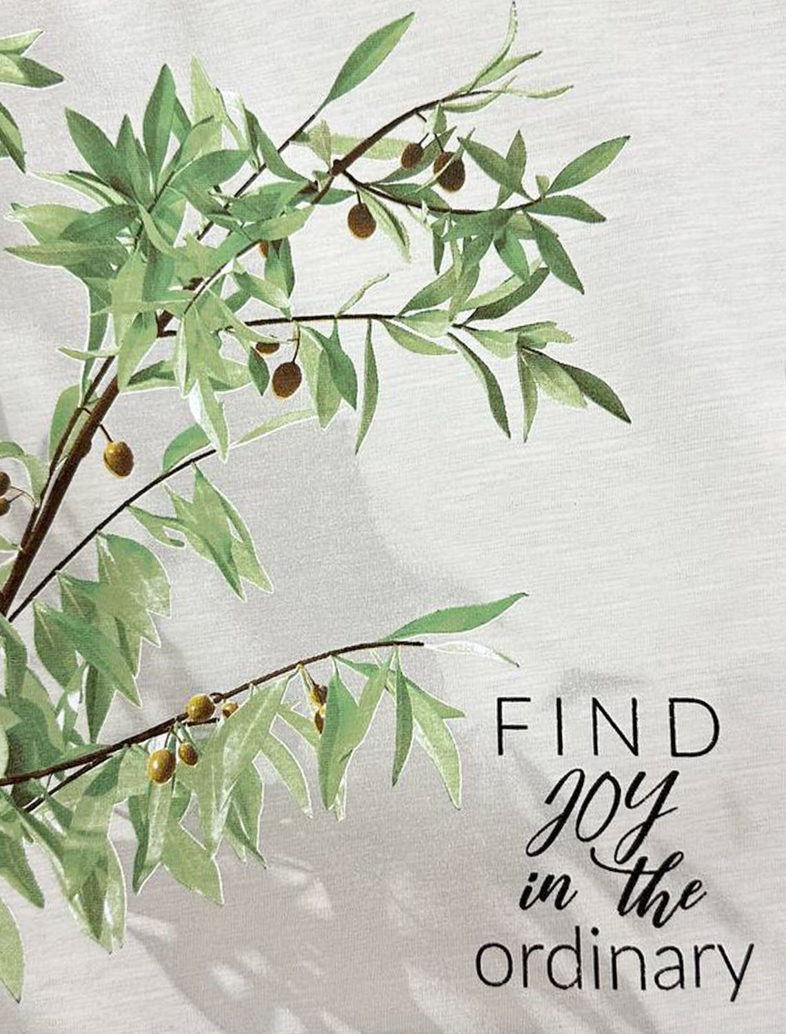 Ст.цена 1490р Футболка из фактурного полотна с авторским принтом D49.071 полынь_find joy