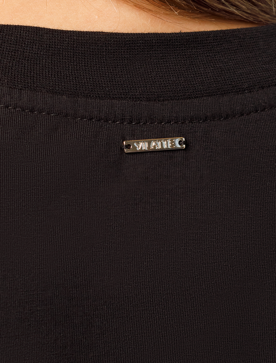 Ст.цена 1290р Футболка из премиального хлопка с эластаном D49.027 черный