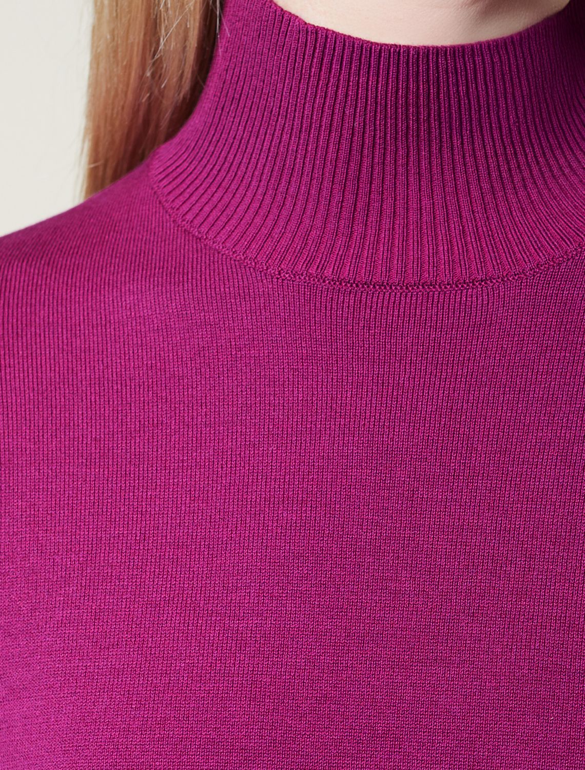 Платье тонкой вязки из хлопка с нейлоном D32.106 пурпурный