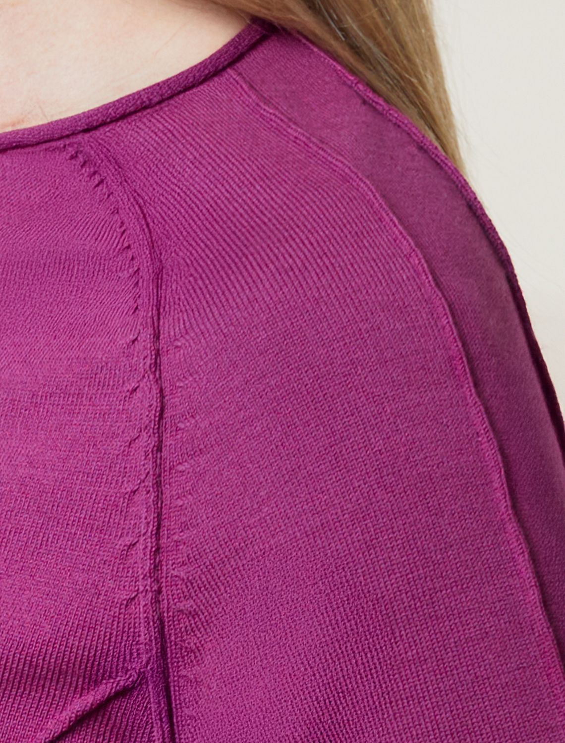 Джемпер тонкой вязки из хлопка с нейлоном D39.354 пурпурный