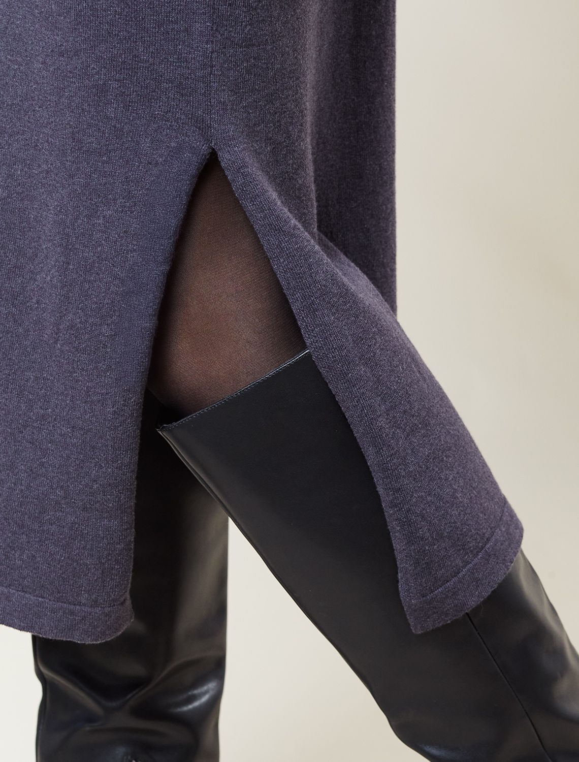 Платье тонкой вязки из хлопка с нейлоном D32.106 серый меланж