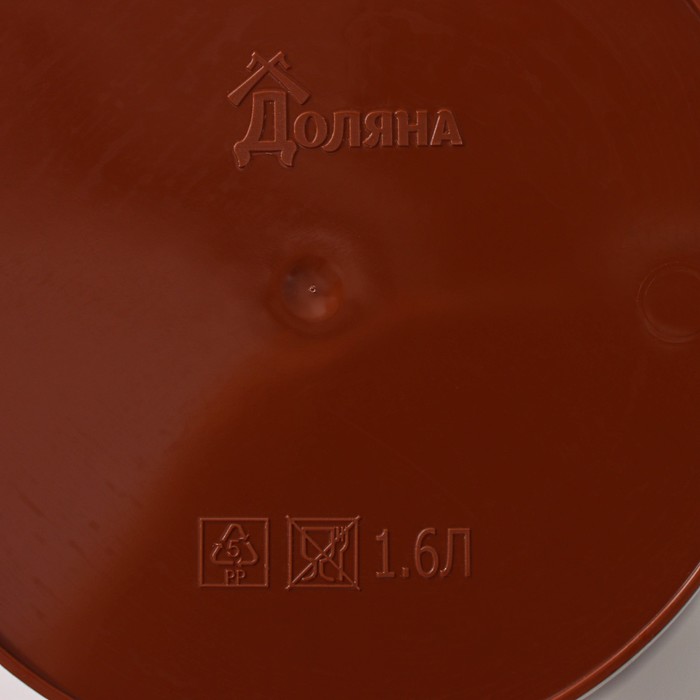 Горшок для цветов с поддоном Доляна «Кракле», 1.6 л, d=14 см, h=15.5 см, цвет коричневый