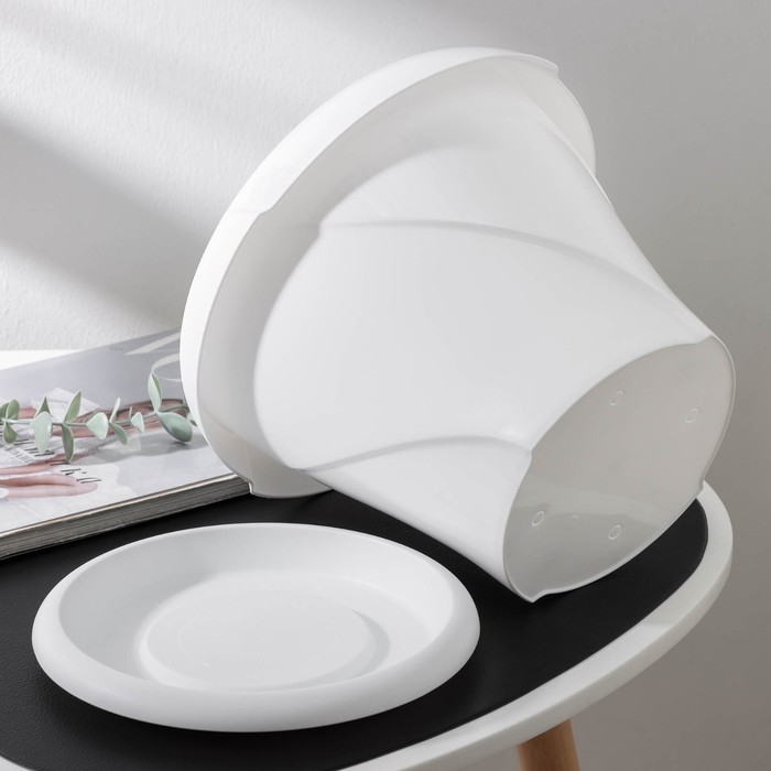 Горшок с поддоном «Флориана», 5.4 л, цвет белый